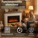 98CM Realistic Flame Effect Electric Fireplace Set and Remote Control with 12 Adjustable Flame Colors, 900W/1800W