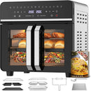 23L Freidora de Aire Familiar, Mini Horno Zona Cocción Única/Doble,Sep Temp