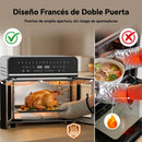 23L Freidora de Aire Familiar, Mini Horno Zona Cocción Única/Doble,Sep Temp