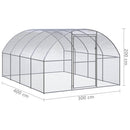 2026 Recinto para gallinas de acero galvanizado – Jaula exterior 3 x 4 x 2 m, recorrido libre, gallinero