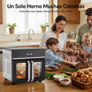 23L Freidora de Aire Familiar, Mini Horno Zona Cocción Única/Doble,Sep Temp