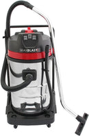 Aspiradora Industrial en Seco y Húmedo de Acero Inoxidable de 80L,4 Accesorios+3 Bolsas GRATIS Aspirador para Limpieza Comercial 3000W Motor Triple,Filtro de Tela,Manguera 1.5m,Cable 9m,con/sin Bolsa