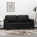 sofá, 140 cm, cuero, negro, para el salón, Snsowed, Sofá Moderno - SPU:359333