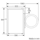 2026 Bosch WAN282K3, Serie 4, Lavadora de carga frontal, 8 kg, 1400 rpm, SpeedPerfect, máximo ahorro de energía y agua, función de añadir ropa, especialmente higiénica, AquaStop, IronAssist
