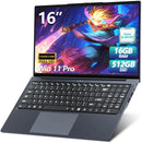 Portátiles tradicionales RJ45, NIKOTSIS, 16GB RAM 512GB SSD, Computadora Portátil 1920 1200 FHD IPS